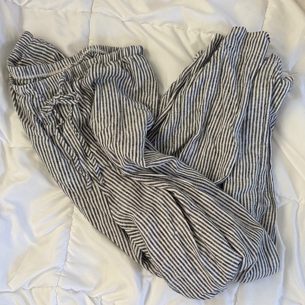 a new day Black and White Striped Wide Leg Pants